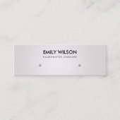 SOFT PEARL SILVER WHITE STUD EARRING DISPLAY LOGO MINI VISITEKAARTJE (Voorkant)