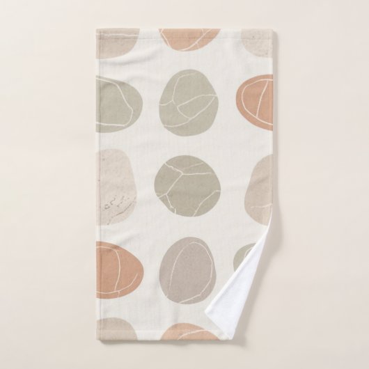Soft Pebbles Grid Handdoek – Aardse kalmte voor el (Handdoek)