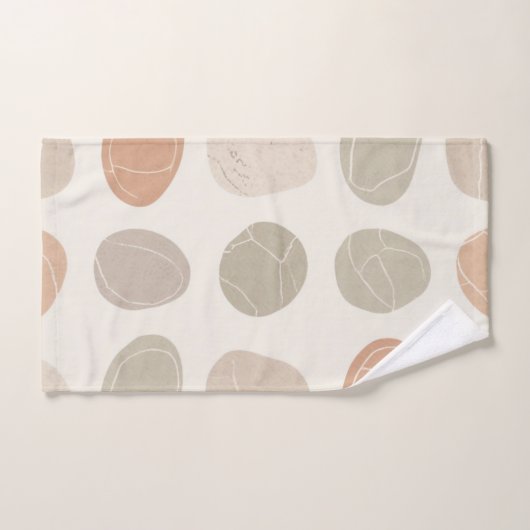 Soft Pebbles Grid Handdoek – Aardse kalmte voor el (Handdoek)