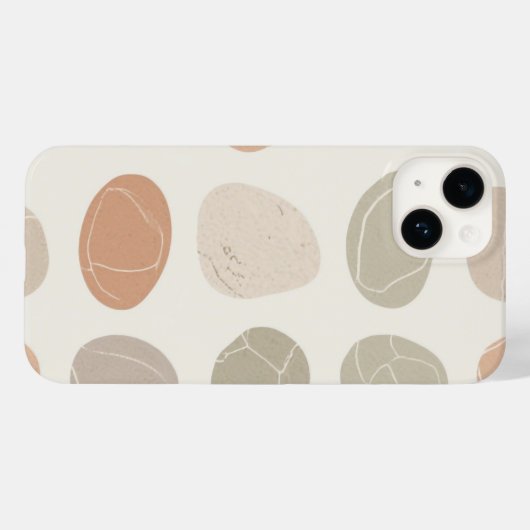 Soft Pebbles Grid Telefoonhoesje – Organisch minim Case-Mate iPhone Case (Achterkant (horizontaal))