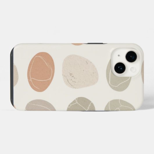 Soft Pebbles Grid Telefoonhoesje – Organisch minim iPhone Hoesje (Achterkant horizontaal)