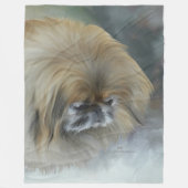 Soft Pekingese Fleece Deken (Voorkant)
