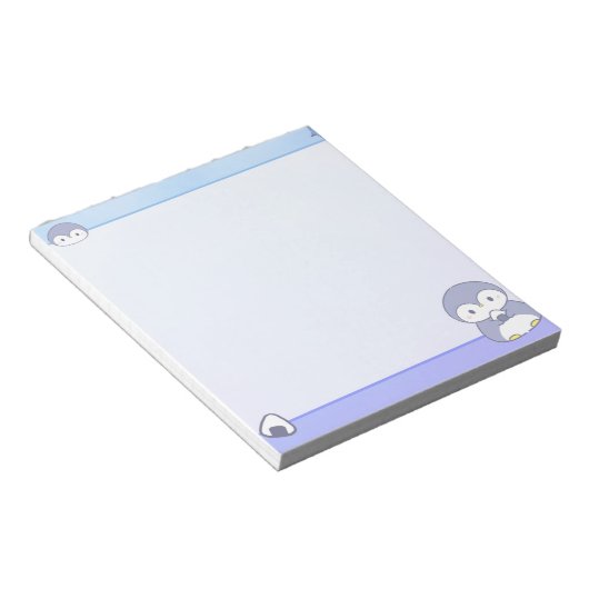 Soft Penguin Notepad | Cute Pastel Memo Pad Notitieblok (Schuin)