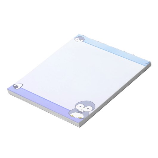 Soft Penguin Notepad | Cute Pastel Memo Pad Notitieblok (Linkerzijde)