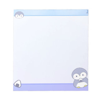 Soft Penguin Notepad | Cute Pastel Memo Pad Notitieblok