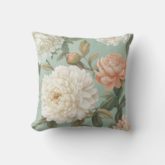 Soft Peony Floral Sierkussen