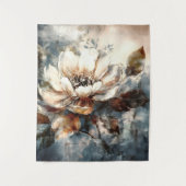 Soft Peony Watercolor Bloom Wandkleed (Voorkant)