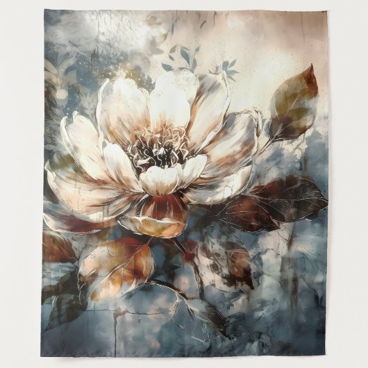 Soft Peony Watercolor Bloom Wandkleed