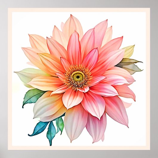 Soft Petal Abstract Bloom Design Poster (Voorkant)