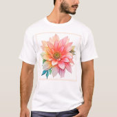 Soft Petal Abstract Bloom Design T-shirt (Voorkant)