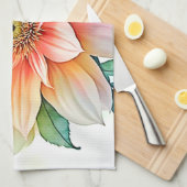 Soft Petal Abstract Bloom Design Theedoek (Quarter Fold)