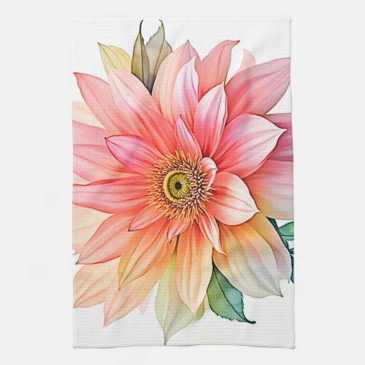 Soft Petal Abstract Bloom Design Theedoek (Verticaal)