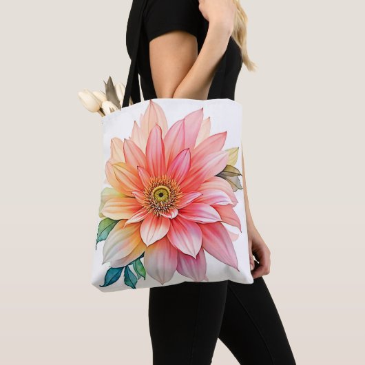 Soft Petal Abstract Bloom Design Tote Bag (Dichtbij)