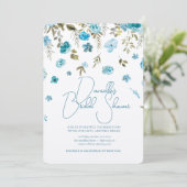Soft Petal Rain Bridal Shower Invitation Kaart (Staand voorkant)