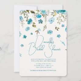 Soft Petal Rain Bridal Shower Invitation Kaart
