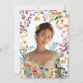 Soft Petal Rain Bridal Shower Invitation Kaart (Achterkant)