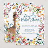 Soft Petal Rain Bridal Shower Invitation Kaart (Voorkant / Achterkant)