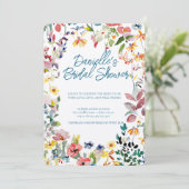 Soft Petal Rain Bridal Shower Invitation Kaart (Staand voorkant)