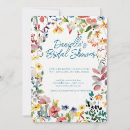 Soft Petal Rain Bridal Shower Invitation Kaart