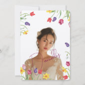 Soft Petal Rain Bridal Shower Invitation Kaart (Achterkant)