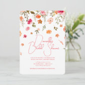 Soft Petal Rain Bridal Shower Invitation Kaart (Staand voorkant)