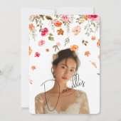 Soft Petal Rain Bridal Shower Invitation Kaart (Achterkant)