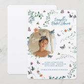 Soft Petal Rain Bridal Shower Invitation Kaart (Voorkant / Achterkant)