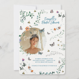 Soft Petal Rain Bridal Shower Invitation Kaart