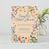 Soft Petal Rain Bruids Douche Uitnodiging (Staand voorkant)