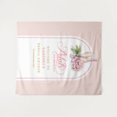 Soft petals and prosecco bridal shower banner wandkleed (Voorkant (horizontaal))