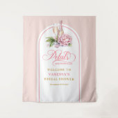 Soft petals and prosecco bridal shower banner wandkleed (Voorkant)