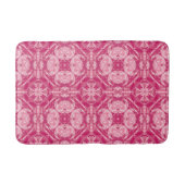 Soft Pink Abstract Floral Mandala Pattern Badmat (Voorkant)