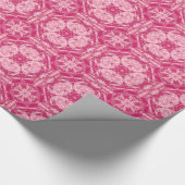 Soft Pink Abstract Floral Mandala Pattern Cadeaupapier (Hoek)