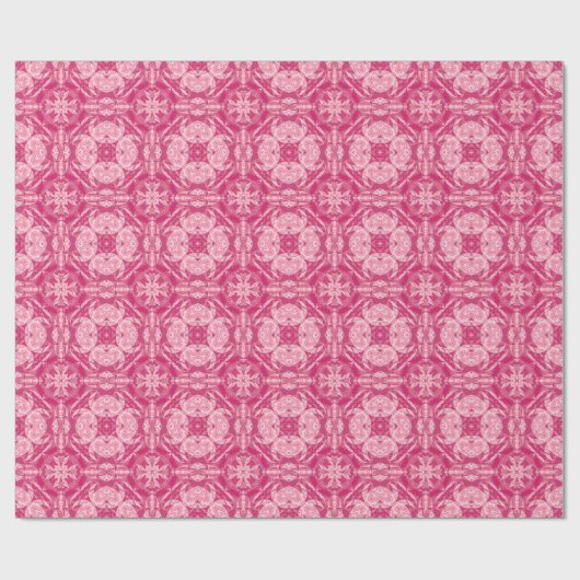 Soft Pink Abstract Floral Mandala Pattern Cadeaupapier (Vlak)