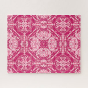 Soft Pink Abstract Floral Mandala Pattern Legpuzzel
