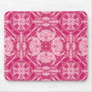 Soft Pink Abstract Floral Mandala Pattern Muismat