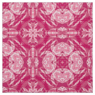 Soft Pink Abstract Floral Mandala Pattern Stof