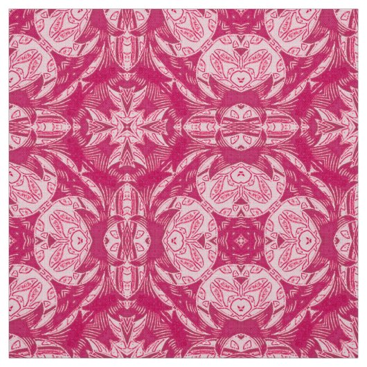 Soft Pink Abstract Floral Mandala Pattern Stof (Swatch)