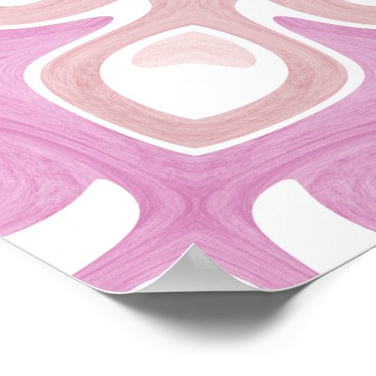 Soft Pink and Blush Mandala Pattern Poster (Hoek)