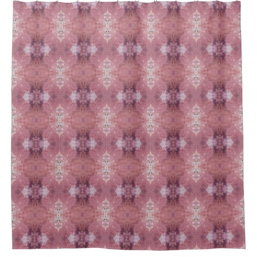 Soft pink and purple abstract M-size pattern Douchegordijn (Voorkant)