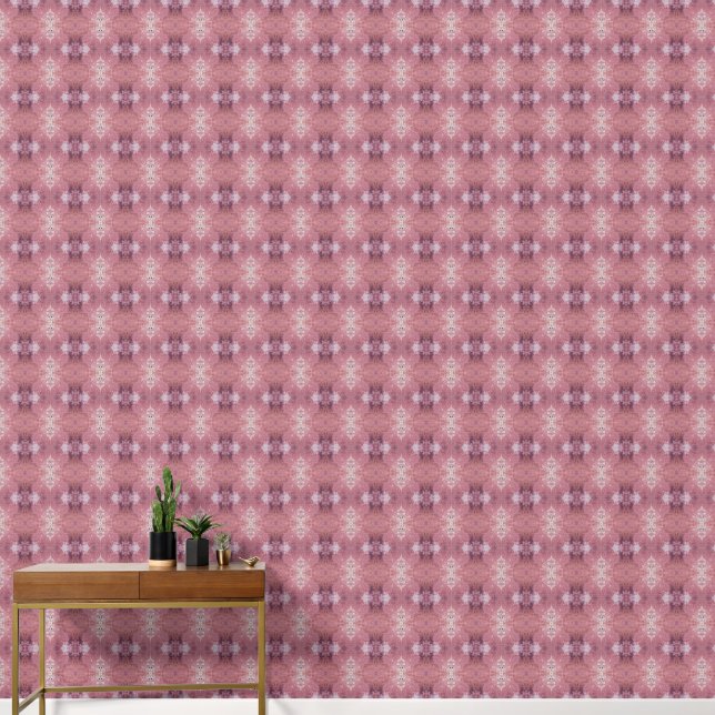 Soft pink and purple abstract S-size pattern Behang (Hal)