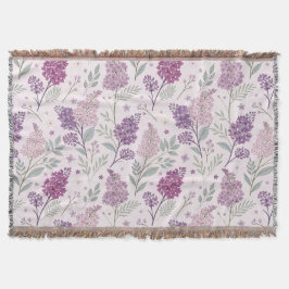 Soft Pink and Purple Lilac Floral Pattern   Deken