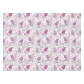 Soft Pink and Purple Lilac Floral Pattern   Tafelkleed (Voorkant (Horizontaal))