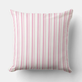 Soft Pink and White strips Kussen
