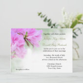 Soft Pink Azaleas Wedding of Party Invitations Kaart (Staand voorkant)