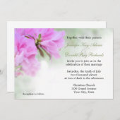 Soft Pink Azaleas Wedding of Party Invitations Kaart (Voorkant / Achterkant)