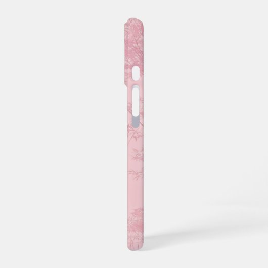 Soft Pink Bamboo Grove Pattern Phone Case iPhone 16 Hoesje (Linkerkant)