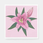 Soft Pink Blooming Lily Servet (Voorkant)