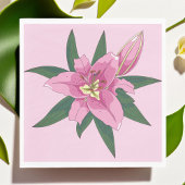 Soft Pink Blooming Lily Servet