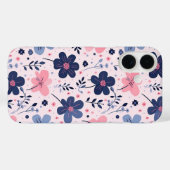 Soft Pink Blue Wildflower Meadow Aesthetic Case-Mate iPhone Case (Achterkant (horizontaal))